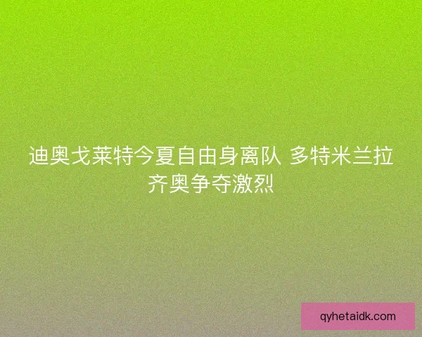 迪奥戈莱特今夏自由身离队 多特米兰拉齐奥争夺激烈